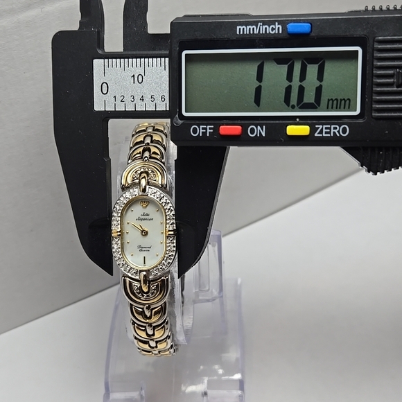 Womens Jules Jurgensen Diamond Watch Gold Silver Two Toned Bracelet New Battery - Picture 4 of 10